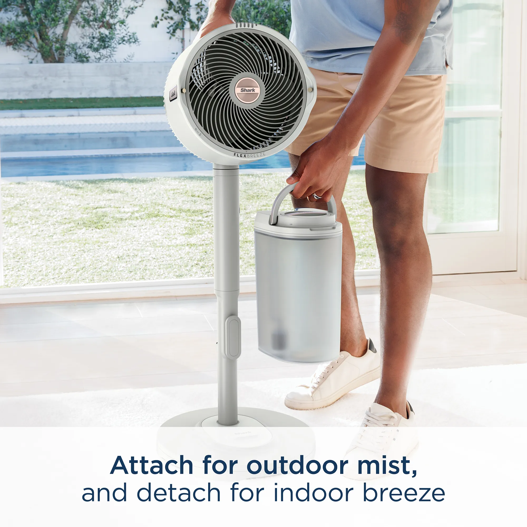 Shark FlexBreeze Pro Mist Indoor Outdoor Pedestal & Table Fan With Water Tank - Image 23