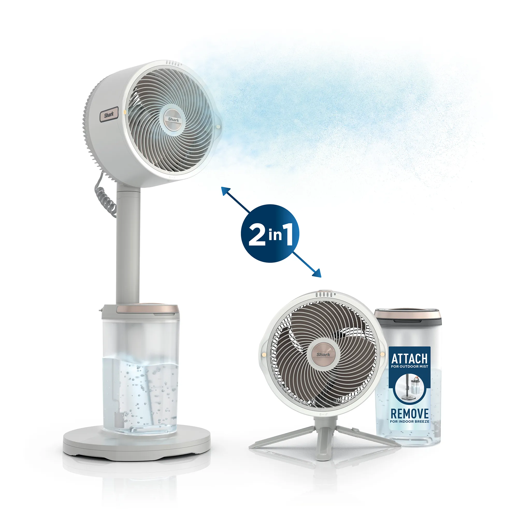 Shark FlexBreeze Pro Mist Indoor Outdoor Pedestal & Table Fan With Water Tank - Image 29