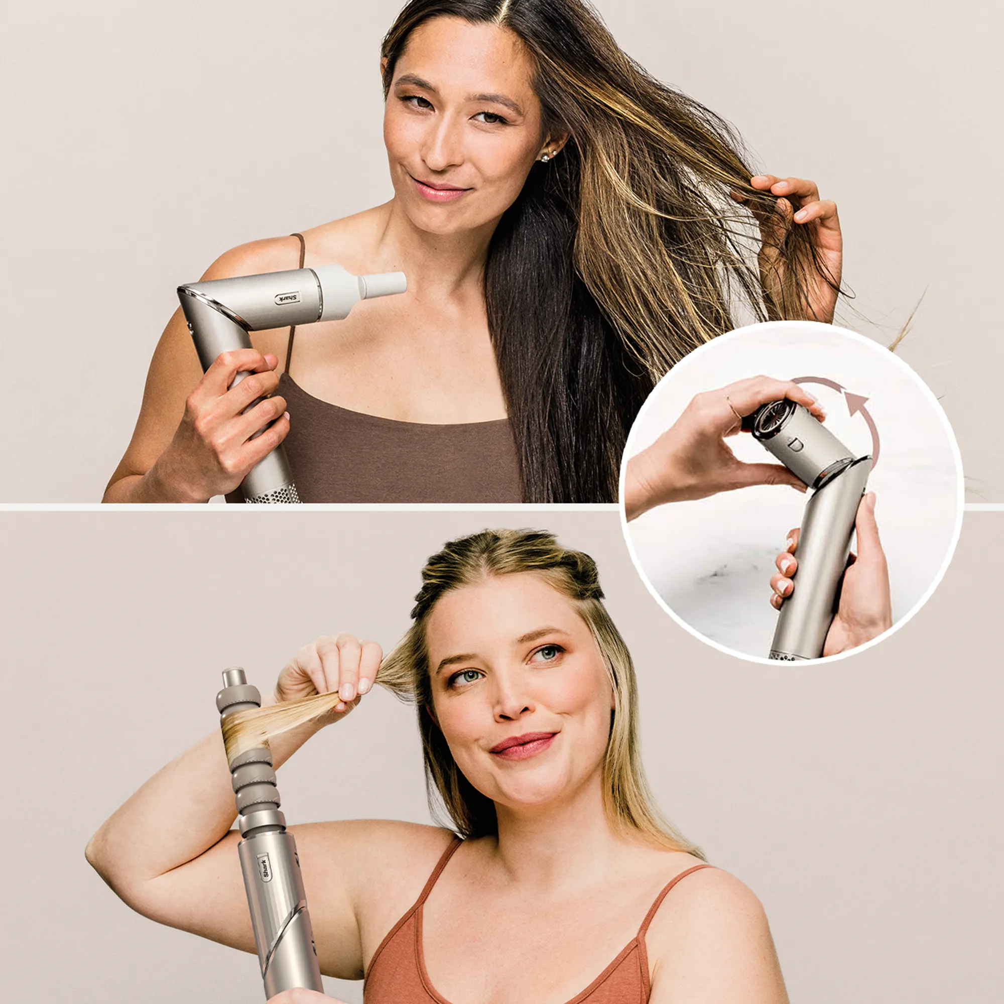 Shark FlexStyle Build Your Own Air Styling & Hair Drying System - Stone - Image 11