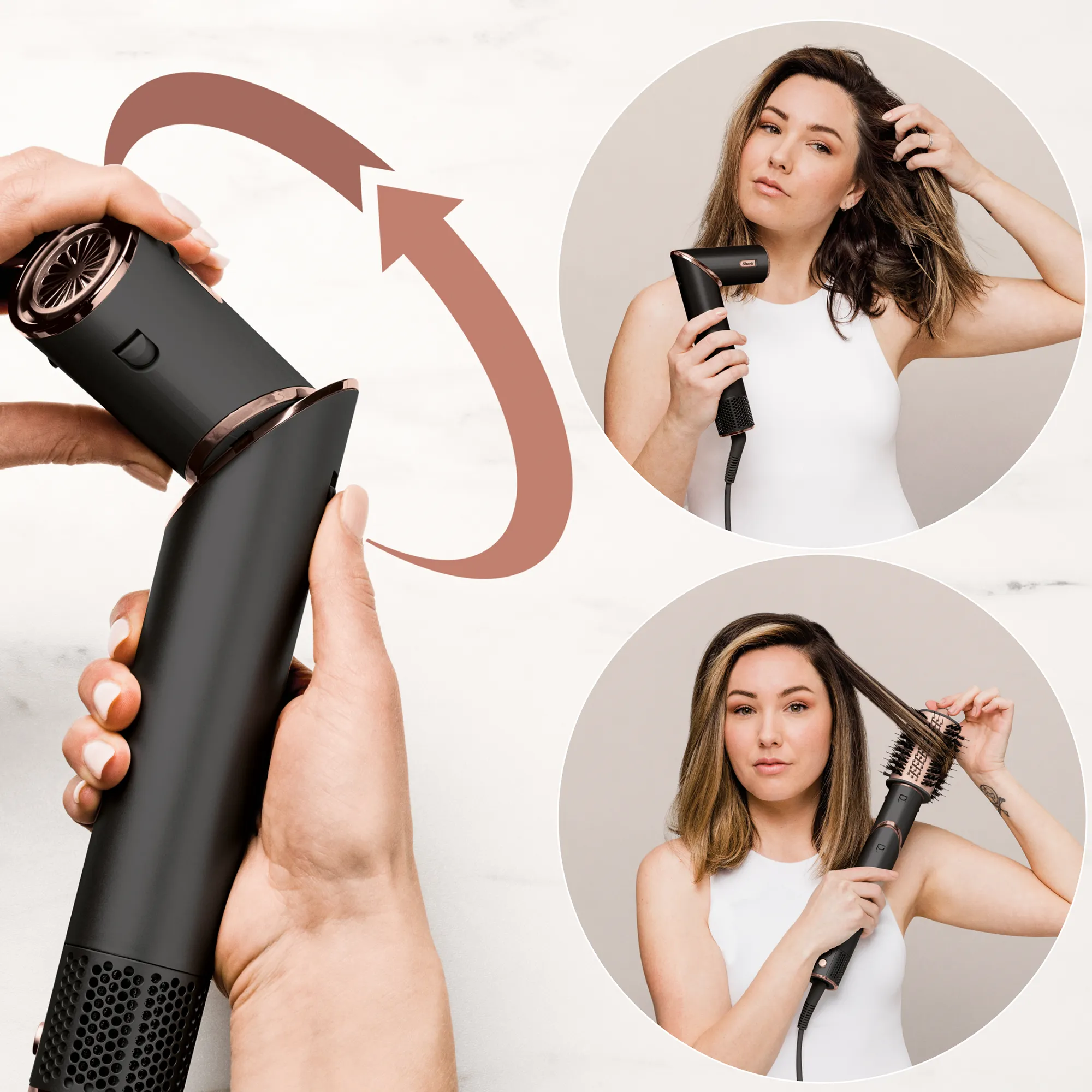 Shark FlexStyle Build Your Own Air Styling & Hair Drying System - Stone - Image 12