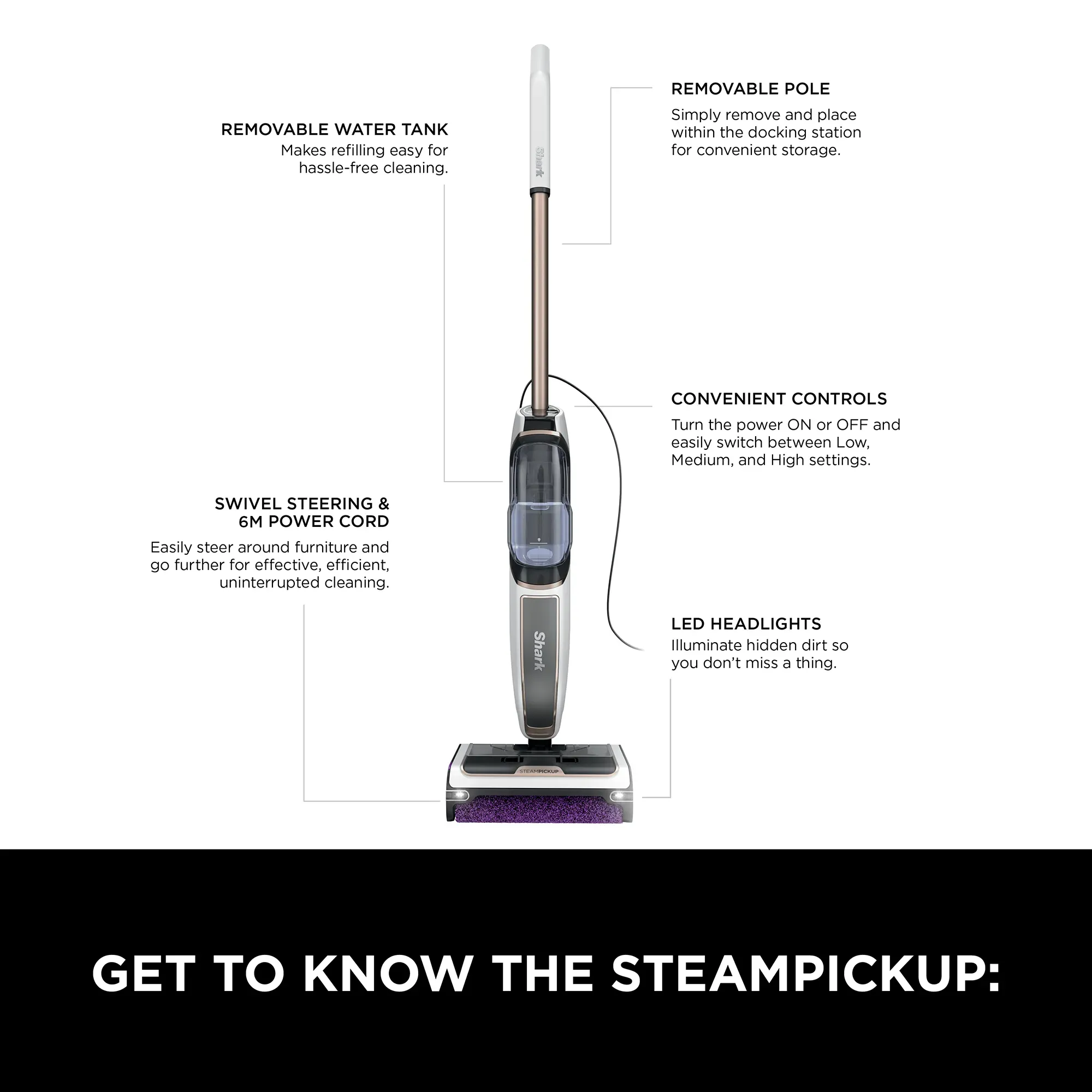 Shark Steam Pickup 3-in-1 Steam Mop - Image 10